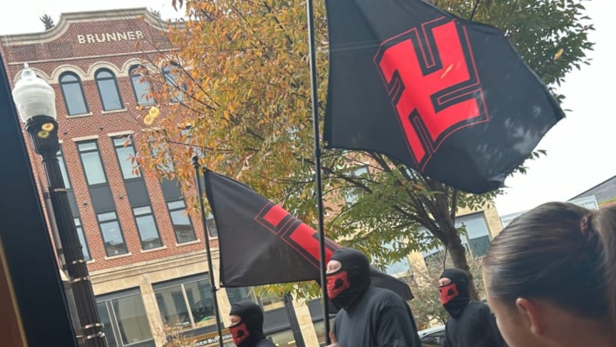 Swastika Flag Raised in the Streets of Ohio