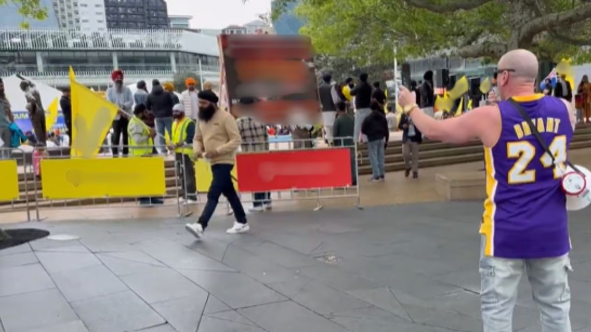 Man Shouting at Khalistanis in Auckland