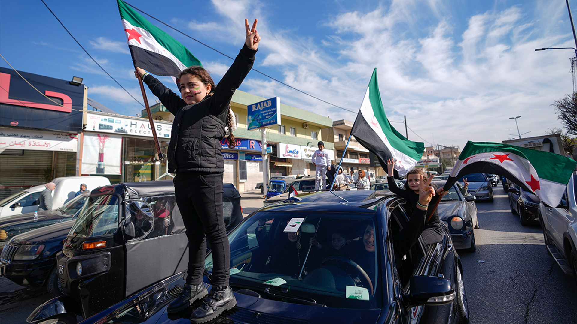 Syrians celebrates fall of Assad