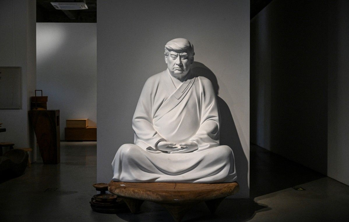 Buddha-Like Statues of Donald Trump