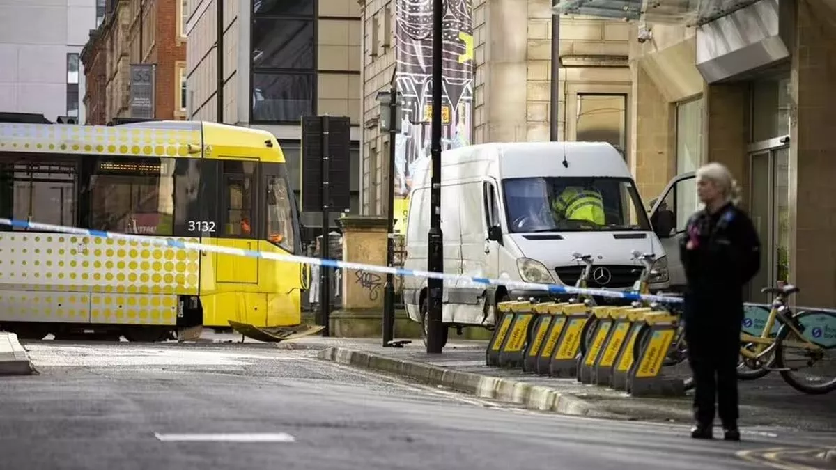 Van and Metrolink Tram Collision