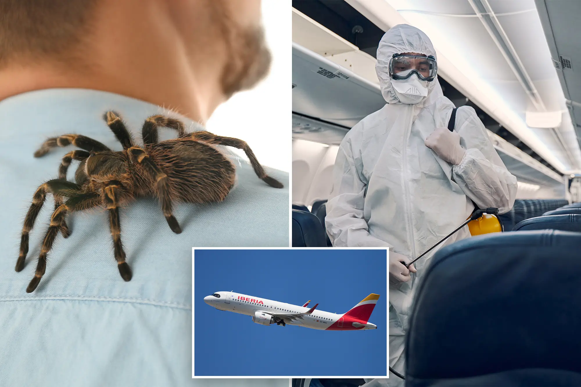 Pilot Bitten by Stowaway Tarantula