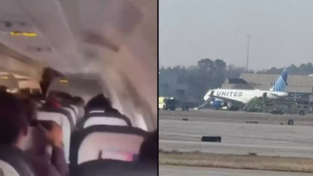 Plane Catches Fire During Takeoff at Houston