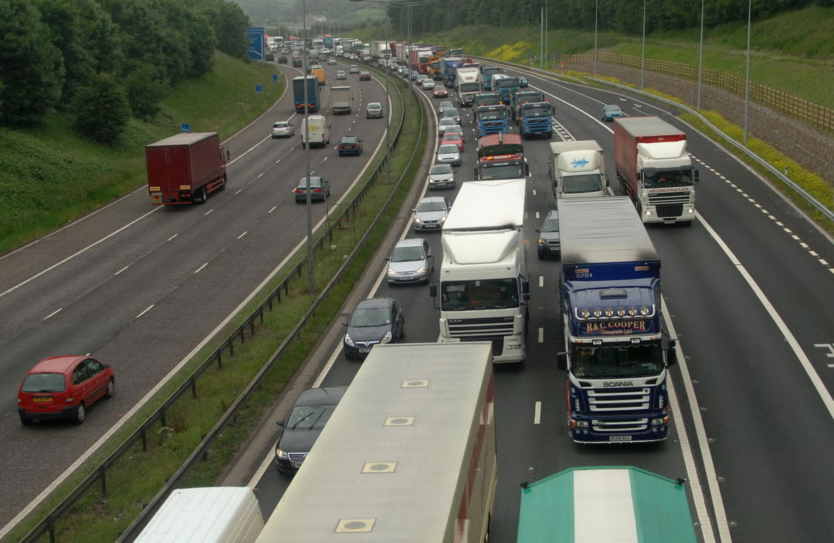 Accident On M62 Motorway