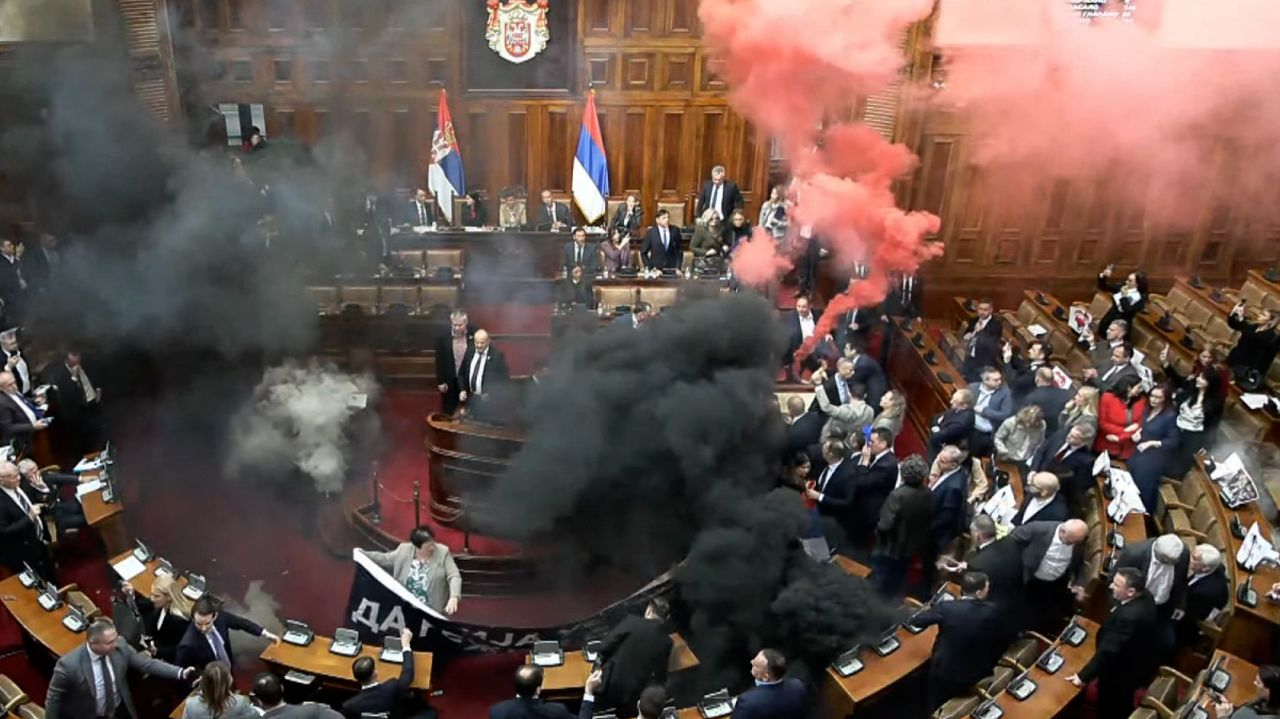 Lawmakers Threw Smoke Grenades